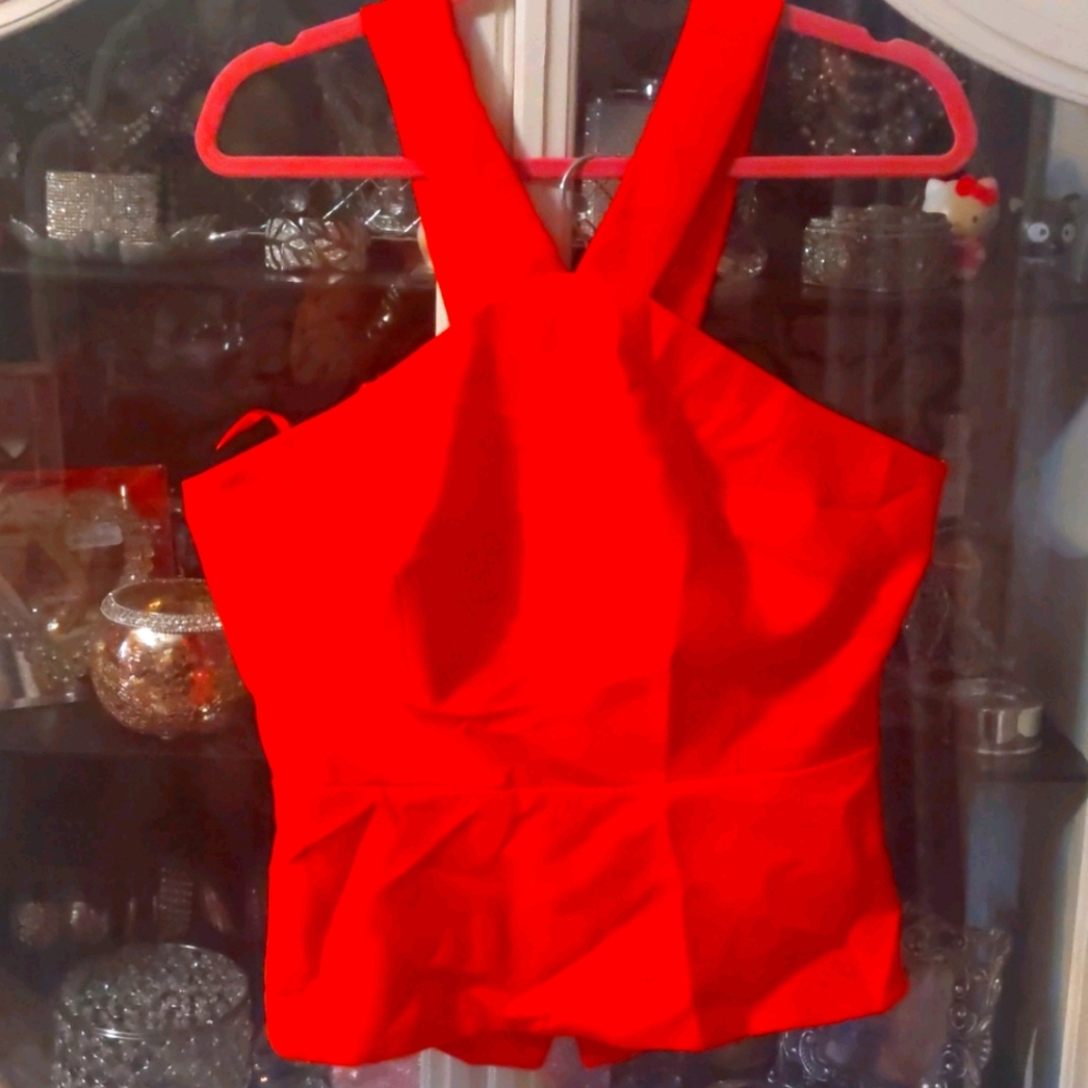 BCBGMAXAZRIA REDDISH ORANGE TOP